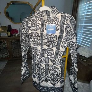 Womens Missguided brand long bell sleeve, highneck mini dress